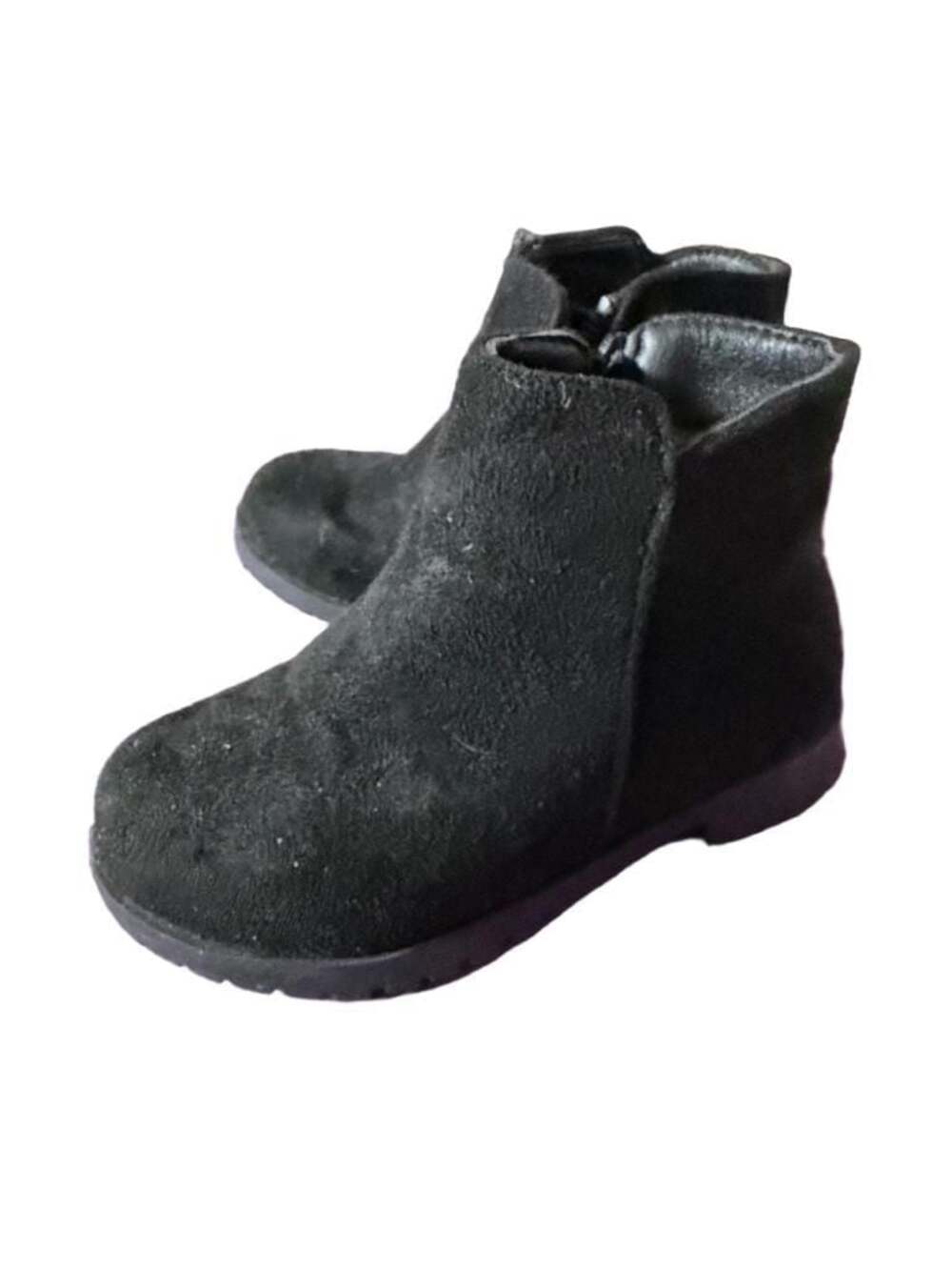 FabKids Side Zipper Ankle Booties in Black